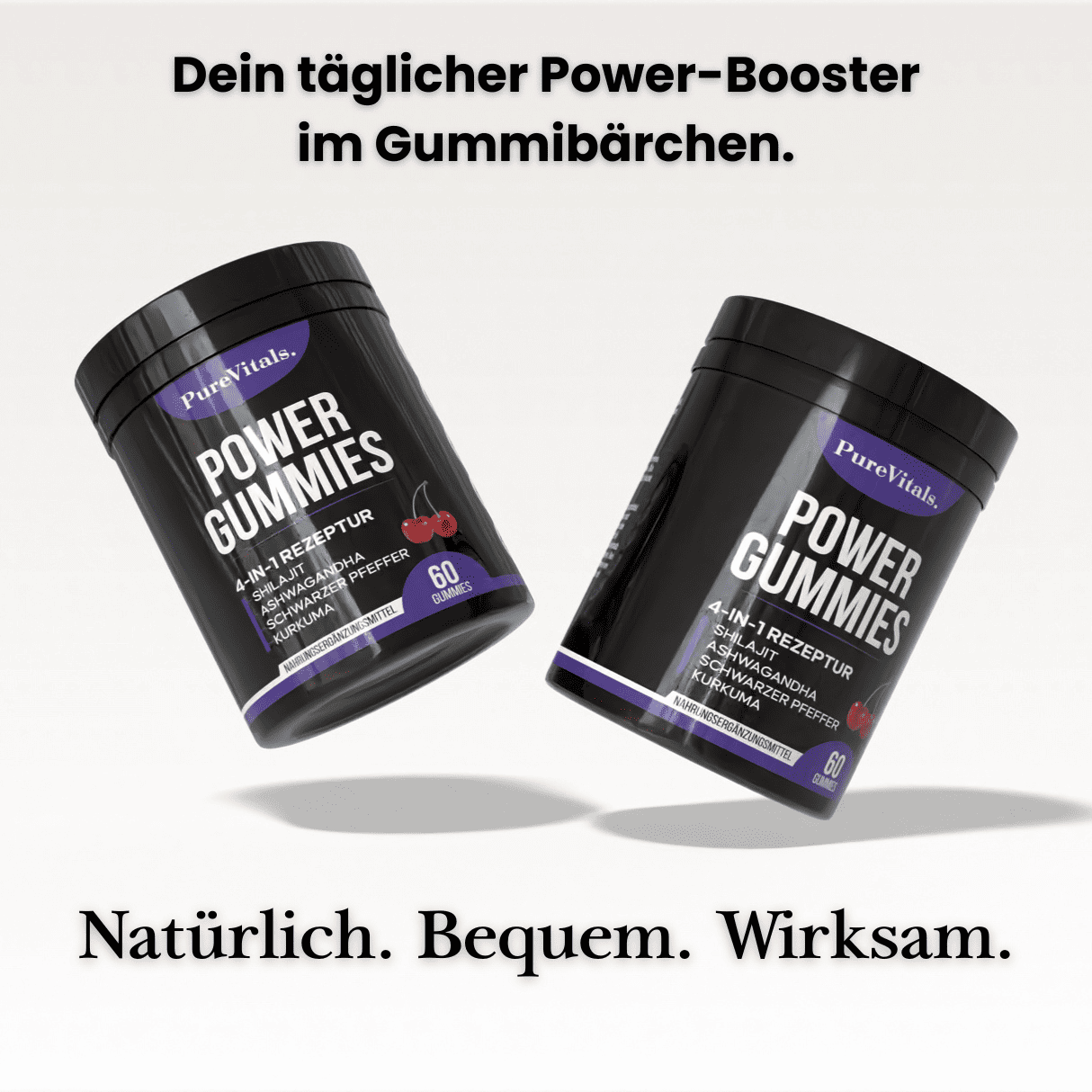 PureVitals Shilajit Power Gummies - Natürliches Supplement für Energie & Balance - PureVitals